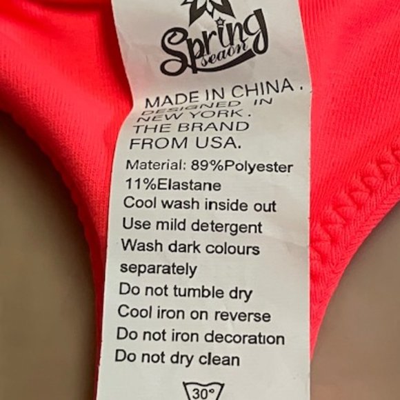 Spring Seaon Women's Fluorescent Pink Strappy Sports Bra L NWT - Picture 6 of 7